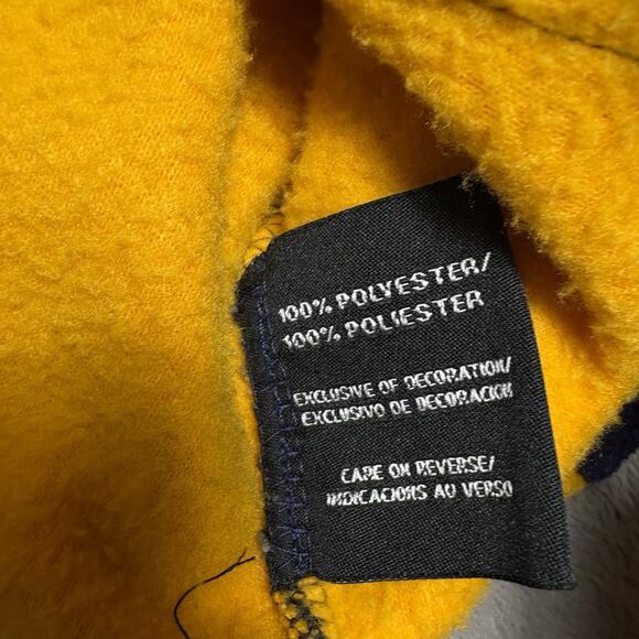 Starter University of Michigan Wolverines Quarter Zip Fleece Navy Maize Mens M - Picture 14 of 15